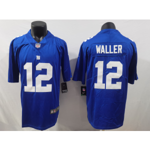 Nike Giants 12 Waller Blue Vapor Untouchable Limited Men Jersey
