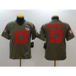 Nike Giants 13 Odell Beckham Jr. Olive 2017 Salute To Service Limited Youth Jersey