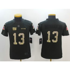 Nike Giants 13 Odell Beckham Jr Anthracite Salute to Service Youth Limited Jersey