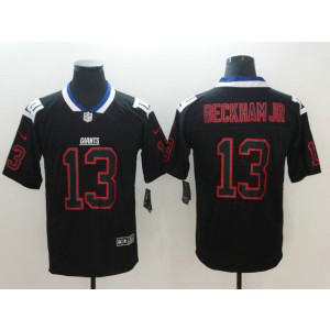 Nike Giants 13 Odell Beckham Jr Black Shadow Legend Limited Men Jersey