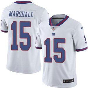 Nike Giants 15 Brandon Marshall White Color Rush Limited Jersey