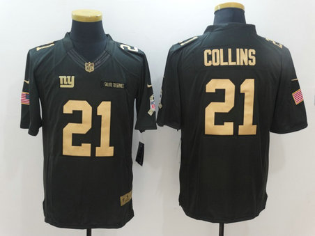 Nike Giants 21 Landon Collins Anthracite Gold Limited Jersey