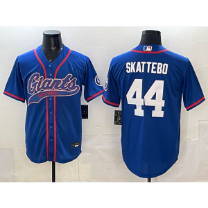 Nike Giants 44 Skattebo Blue Baseball Vapor Limited Men Jersey