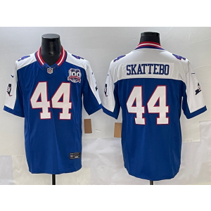Nike Giants 44 Skattebo Bule Thanksgiving F.U.S.E. Vapor Limited Men Jersey