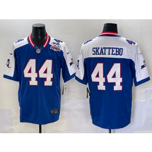 Nike Giants 44 Skattebo Thanksgiving Day F.U.S.E. Vapor Limited Men Jersey with 100th Patch