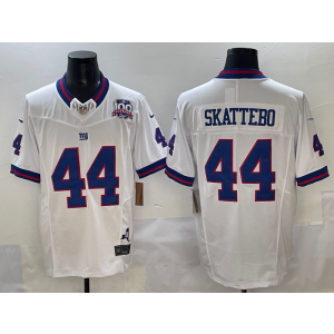 Nike Giants 44 Skattebo White Color Rush F.U.S.E. Vapor Limited Men Jersey