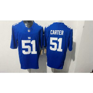 Nike Giants 51 Abdul Carter Blue F.U.S.E. Vapor Limited Men Jersey