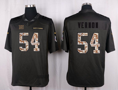 Nike Giants 54 Olivier Vernon Anthracite Salute To Service Limited Jersey