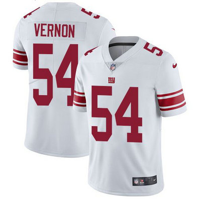Nike Giants 54 Olivier Vernon White Vapor Untouchable Limited Jersey