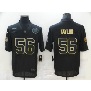 Nike Giants 56 Lawrence Taylor 2020 Black Salute To Service Limited Men Jersey