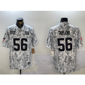 Nike Giants 56 Lawrence Taylor Arctic Camo 2024 F.U.S.E. Salute to Service Limited Men Jersey