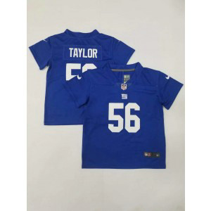 Nike Giants 56 Lawrence Taylor Blue Toddler Jersey