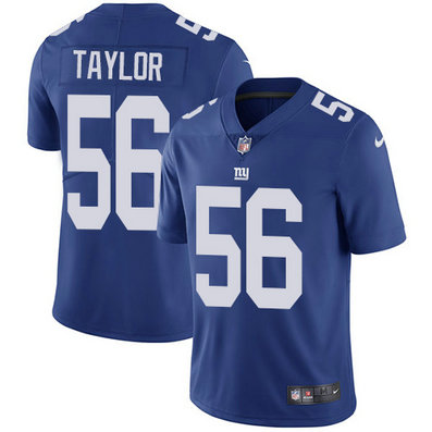 Nike Giants 56 Lawrence Taylor Blue Vapor Untouchable Player Limited Jersey