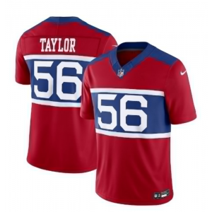 Nike Giants 56 Lawrence Taylor Red 2024 F.U.S.E. Vapor Limited Men Jersey