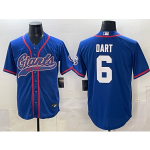Nike Giants 6 Dart Blue Baseball Vapor Limited Men Jersey