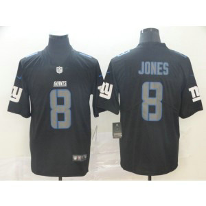Nike Giants 8 Daniel Jones Black Impact Limited Men Jersey