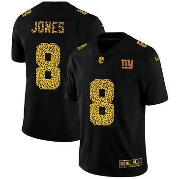 Nike Giants 8 Daniel Jones Black Leopard Vapor Untouchable Limited Jersey