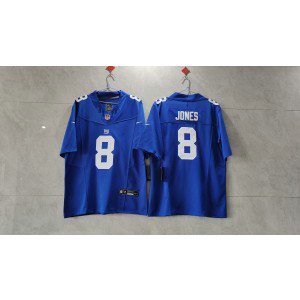 Nike Giants 8 Daniel Jones Blue 2023 F.U.S.E Vapor Limited Men Jersey
