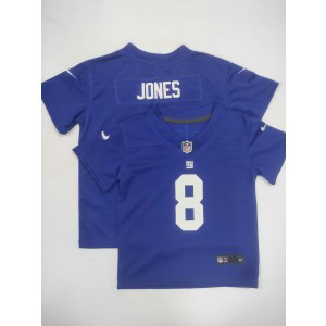Nike Giants 8 Daniel Jones Blue Toddler Jersey