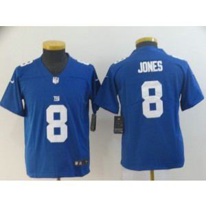 Nike Giants 8 Daniel Jones Blue Vapor Untouchable Limited Youth Jersey