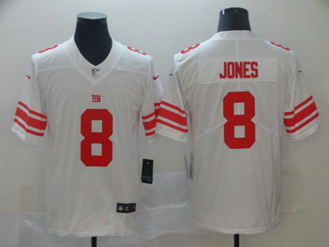 Nike Giants 8 Daniel Jones White 2019 NFL Draft First Round Pick Vapor Untouchable Limited Jersey