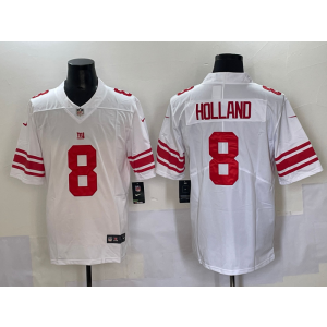 Nike Giants 8 Holland White Vapor Untouchable Limited Men Jersey