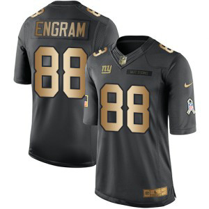 Nike Giants 88 Evan Engram Anthracite Gold Salute to Service Limited Men Jersey