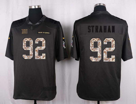 Nike Giants 92 Michael Strahan Anthracite Salute To Service Limited Jersey