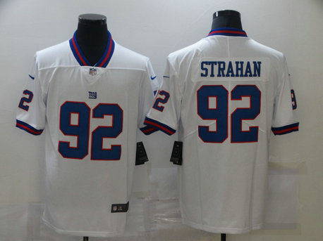 Nike Giants 92 Michael Strahan White Color Rush Limited Jersey