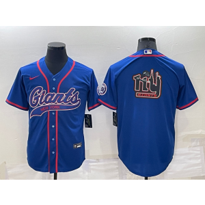 Nike Giants Blank Blue Vapor Baseball Logo Limited Men Jersey