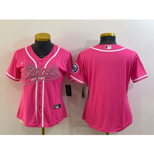 Nike Giants Blank Pink Vapor Baseball Limited Women Jersey