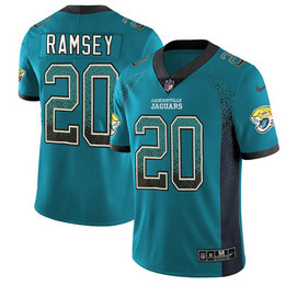 Nike Jacksonville Jaguars #20 Jalen Ramsey Teal Team Color Men's Stitched NFL Limited Rush Drift Fashion Jersey