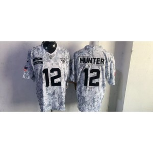 Nike Jaguars 12 Travis Hunter Arctic Camo 2024 F.U.S.E. Salute to Service Limited Men Jersey (Runs Small)