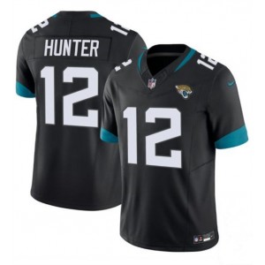Nike Jaguars 12 Travis Hunter Black 2025 Draft F.U.S.E. Vapor Limited Men Jersey