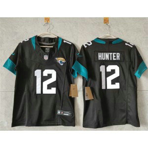 Nike Jaguars 12 Travis Hunter Black F.U.S.E. Vapor Limited Women Jersey(Run Small)