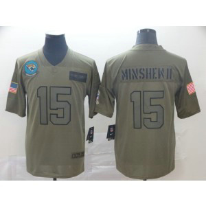 Nike Jaguars 15 Gardner Minshew II Olive 2019 Salute To Service Limited Men Jersey