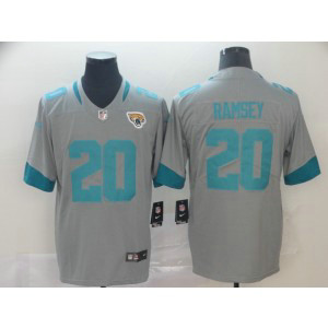 Nike Jaguars 20 Jalen Ramsey Grey Inverted Legend Men Jersey
