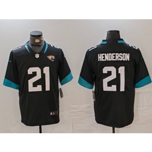 Nike Jaguars 21 Henderson Black Vapor Untouchable Limited Men Jersey