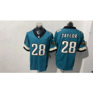 Nike Jaguars 28 Taylor New Throwback F.U.S.E. Vapor Limited Men Jersey