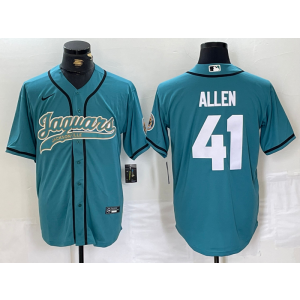 Nike Jaguars 41 Josh Allen Teal Vapor Baseball Limited Men Jersey