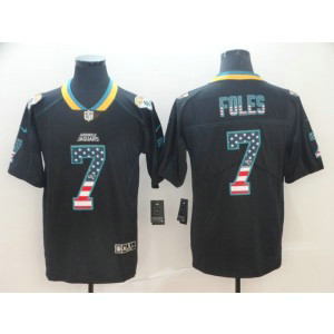 Nike Jaguars 7 Nick Foles Black USA Flag Limited Men Jersey