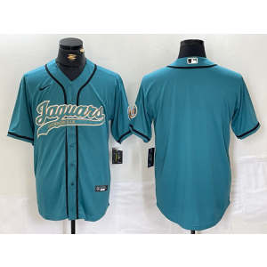 Nike Jaguars Blank Teal Vapor Baseball Limited Men Jersey