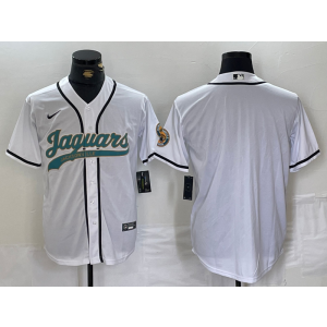 Nike Jaguars Blank White Vapor Baseball Limited Men Jersey
