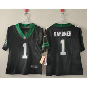Nike Jets 1 Ahmad Gardner Black F.U.S.E. Vapor Limited Women Jersey(Run Small)