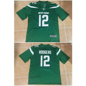 Nike Jets 12 Aaron Rodgers Green Vapor Untouchable Limited Men Jersey