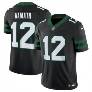 Nike Jets 12 Joe Namath Black 2024 F.U.S.E. Vapor Limited Men Jersey
