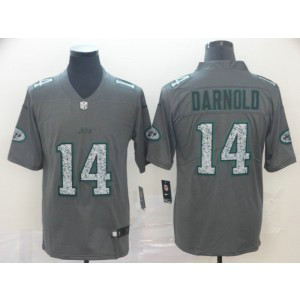 Nike Jets 14 Sam Darnold Gray Static Vapor Untouchable Limited Men Jersey