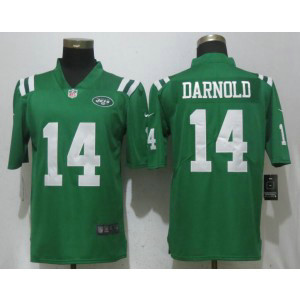 Nike Jets 14 Sam Darnold Green Color Rush Limited Men Jersey