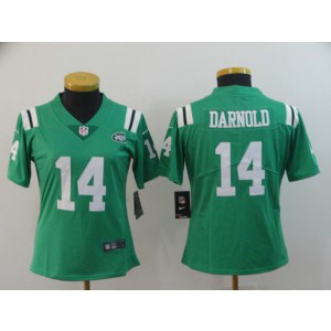 Nike Jets 14 Sam Darnold Green Color Rush Limited Women Jersey