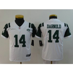 Nike Jets 14 Sam Darnold White Vapor Untouchable Limited Youth Jersey